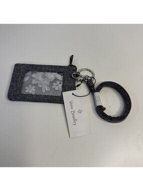 Vera Bradley Zip ID Lanyard Gray Heather (retiring soon) New with Tag